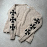 GETADME Y2k Punk Goth street Men sweater Retro Hip Hop Winter warm knitwear Couple Harajuku trend Fashion casual oversized pullover