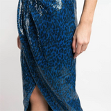 Getadme Zadig Summer Skirt Women Elegant Solid Color Blue Half Dress Female Stitching Spring Skirts Elastic Waist Pleated Lady Skitr