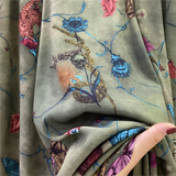 GETADME Zadig 여성 하프 스커트 시크하고 우아한 프린트 그린 롱 스커트 여성 레이온 캐주얼 봄 여성 미디 스커트 레이디 하프 드레스