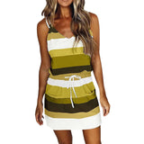 GETADME-Sleeveless Dress for Women Clothing 2025 Summer Vacation Pullover Beach Sundress Female Korean Fashion Slim Sexy Short Dresse M
