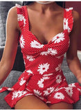 GETADME-2025 Cross border New European and American Summer Printed Strap Dress Flower Dress Strap Dress Women