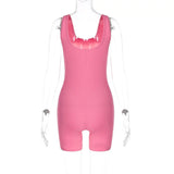 Dulzura Women Sleeveless Bodycon Streetwear Romper Playsuit Short Jumpsuit 2024 Autumn Clothes Wholesale Items For Business