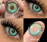 GETADME -Lente de Contato Natural Colorida para Olhos, Pupilas Cinzentas, Contatos Olhos Azuis, Maquiagem Beleza Anual, Contatos Olhos Verdes, 2Pcs