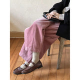 Getadme corduroy Large size Loose Solid color High Waist harem Women Autumn Winter vintage Fashion All-match trend Appear thin Straight