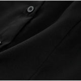 GETADME-Sexy Slim Flared Sleeve Women's Shirt Solid Lapel Single-breasted Back Bandage Tunic Female Blouses Spring Trend New Lady