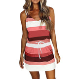 GETADME-Sleeveless Dress for Women Clothing 2025 Summer Vacation Pullover Beach Sundress Female Korean Fashion Slim Sexy Short Dresse M
