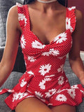 GETADME-2025 Cross border New European and American Summer Printed Strap Dress Flower Dress Strap Dress Women