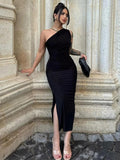 GETADME-여름 맥시 드레스 여성 섹시 스플릿 패션 슬리브리스 백리스 슬림 드레스 여성 캐주얼 스트리트웨어 클럽 우아한 파티 드레스