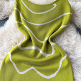 여성 니트 쉬스 선드레스 민소매 핫스윗 프린트 백리스 슬림 드레스 패션 신축성 비치 롱 드레스 