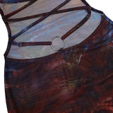2025 New Sexy Women's Halter Lace-Up Bodycon Dress Europe & US Style Slim Fit Long Sleeve Low Waist Party Club Dress