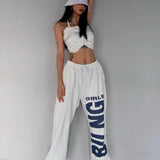 Getadme-Spring Summer New Pants Female Students Korean Harajuku Loose Casual Plus Fashion Streetwear Women Goth Sweatpants Trousers