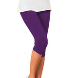 New Women's Plus Size S-XXXL Summer Slim Waist Candy Color Stretch Leggings Capris Fashion Pencil Pants Crops For Female