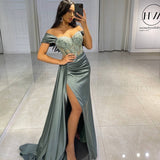 Thinyfull Sexy Prom Evening Dresses Long Off the Shoulder Party Dress  Appliques High Split Cocktail Gown Saudi Arabia Dubai