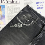 High Waist Women Jeans Fashion Sexy Straight Pants Plus Size Comfortable Jeans Vintage Washable Black Denim Pants Elastic