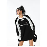 HOUZHOU Vintage Y2k Sweatshirt Streetwear Women Oversized Aesthetic Korean Style Pullover Hippie Designer Hoodies Kpop Fashion