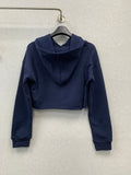 Getadme-Autumn And Winter New Arrival Of Women's Clothing Pullover Hoodie Casual Embroidery Letters Crop Top