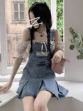 Getadme-Denim Skirts Women S-5XL Ripped Mini Y2k Clothes Girlish Vintage Hotsweet Personal High Street Kawaii Temper Fashion American