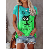 Summer New Women's Fashion T-shirt Round Neck Daily Top Shirt Casual Women's 3D Printed T shirt Regular Street Femmes Wear 6XL