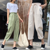 Getadme-Womens Harem Pants Ladies Vintage Streetwear Cargo Trousers Korean High Waisted Casual Bottoms Women Clothing Sweatpants