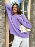 Getadme Women's Knitwear Crew Neck Loose Solid Color Explosive Autumn and Winter European Beauty Sweater New Products