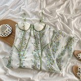 Lace Floral Sling Dress Women's Summer Spaghetti Strap Dress French Fairy Elegant Long Wrapped Chest Party Dresses Robe