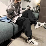 Harajuku Corduroy Wide Leg Pants Women Solid High Waist Casual Sweatpants Vintage Korean Loose All Match Straight Trousers New