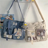 Getadme Waterproof Canvas Women Handbags Shoulder Bag Nylon Ladies Messenger Bag Oxford Crossbody Bags Tote Book Bags for Girls Satchels