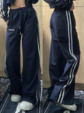 Getadme Y2K Women Vintage Cargo Casual Korean Harajuku Baggy Parachute Track Pants Oversize Sweatpants Wide Leg Joggers Trousers Clothes