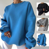Getadme-Womens Fashion Crewneck Clothing Hip Hop Streetwear Soft Crewneck Female Hoodies  New