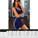 Getadme-Casual Skinny Dress New Women Fashion Sexy Stretch Slim Dress Lady Summer dress Striped Vest Mini Dress loose swimwear