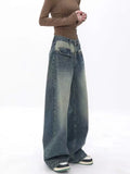 Getadme-Y2k Streetwear Loose Denim Trousers Female Gyaru Clothes Vintage Wide Leg Baggy New Jean Women Autumn High Waist Pants Woman