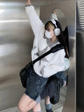 Getadme- Fashion Y2k Denim Skirt for Women Star Mini Short Jeans Bottoms High Waist Korean Sttreetwear Vintage Clothes
