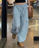 Getadme-Drawstring Casual Y2k Baggy Cargo Pants Women Low Waist Loose Sweatpant Joggers harajuku Wide Leg Trousers