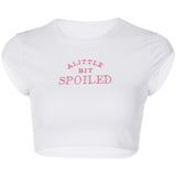 Getadme-Y2K crop tops Aesthetic Cute Pink Letter Embroidery Baby Tees 2000s Vintage Ribbed O-Neck Harajuku Short Sleeve T-Shirt топ