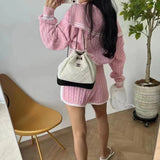 Getadme-Autumn Women tops Pant Sets Sweater Casual Tracksuit 2 piece sets women outfit jerseys knitwears pullovers conjuntos cortos