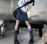 Getadme- Fashion Y2k Denim Skirt for Women Star Mini Short Jeans Bottoms High Waist Korean Sttreetwear Vintage Clothes