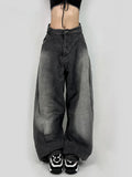 Getadme Streetwear Oversized Jeans Women Baggy High Waist Wide Leg Denim Cargo Pants Harajuku y2k Vintage Mom Jeans Korean Style