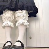 Short de sécurité Getadme style Sweet Lolita japonais pour femme, culotte à volants kawaii en coton, taille élastique, short victorien à nœud mignon