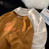 Getadme-Autumn New Wave Pattern Foam Print Long Sleeve Sweatshirt Retro College Style Youth Pullovers Trend Oversized Casual Unisex