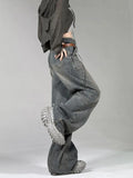 Getadme-Washed Wide Leg Jeans Women American Retro Street Loose Straight-leg Pants Y2k Hip Hop Fashion High Waist Jeans