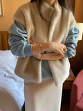 Getadme-Thicken Winter Faux Fur Vest Coat Fashion Loose Women Female Warm Fur Vest Jacket V-neck Casual Sleeveless Coats P801C