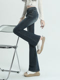 Winter Vintage Flare Jeans Women Streetwear High Waist Chic Casual Y2K Denim Pants Female Korean Style Harajuku Slim Pants 2023