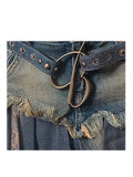 Getadme Summer Women Korean Fashion Gauze Patchwork Mini Denim Skirt Cutecore Gyaru Coquette 2000s Coquette Y2k Streetwear Grunge Design