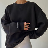 Getadme-Womens Fashion Crewneck Clothing Hip Hop Streetwear Soft Crewneck Female Hoodies  New