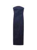 TRAF 2023 Women New Sexy Elastic Denim Dresses Spring Summer Elegant Sleeveless Slim Fit Party Vestidos High Street Outwear