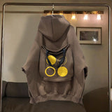 High Body Weight Reticule Patchwork Hoodie 2022 Women Autumn Korean Super Loose Long Sleeve Comfortable Fashion Solid Color Top
