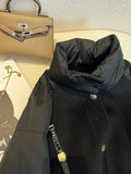 Getadme-Cotton Padded Jacket Women Casual Loose Black Coat Winter Oversize Thick Warm Parkas Lady Fashion Super Hot Stand Collar Jacket