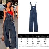 Getadme Women's Jeans Y2K Korean Fashion Overalls Women Denim Autumn Loose Wide Leg Pant Vintage Female Blue Baggy Pants Aesthetic