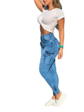 High waist Jean for Women 2023 Spring Summer Skinny Big size Black Pencil Jean Pant Casual Vintage Pocket Zipper Denim Trousers