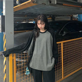 New  Female T-shirt Round collar Contrast Color Long Sleeve T Shirt Women spring  T-Shirts For Women Patchwork T Shirt